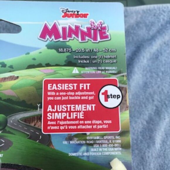 Bicycle Helmet . Ages 3Up . Adjustable Sizing . Minnie Mouse .. New w/ Tags - Picture 5 of 5